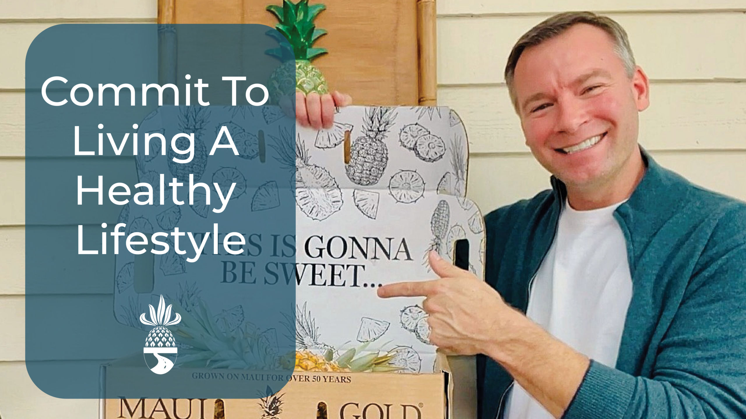Tim Evans of Eastwood Wealth smiling outdoors with text that reads Commit to a Healthy Lifestyle, from the Retirement Rules of the Road series